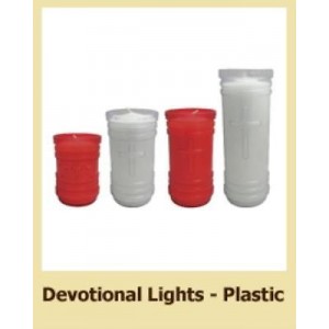 Dadant - Devotional Lights Plastic (24 pcs) Red 2 7/78 X 4 1/8   